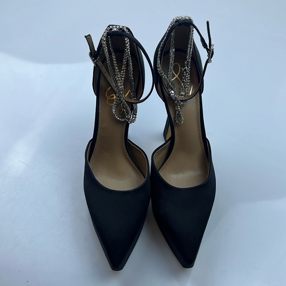 Sam Edelman Andie Platform Heel in Black Satin - Size 10 - N185-8 - Picture 4 of 8